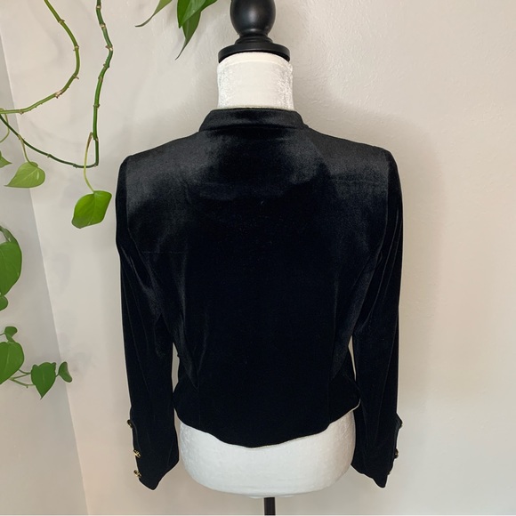 Who What Wear Black Velvet Jacket/Blazer Size S - Picture 4 of 10